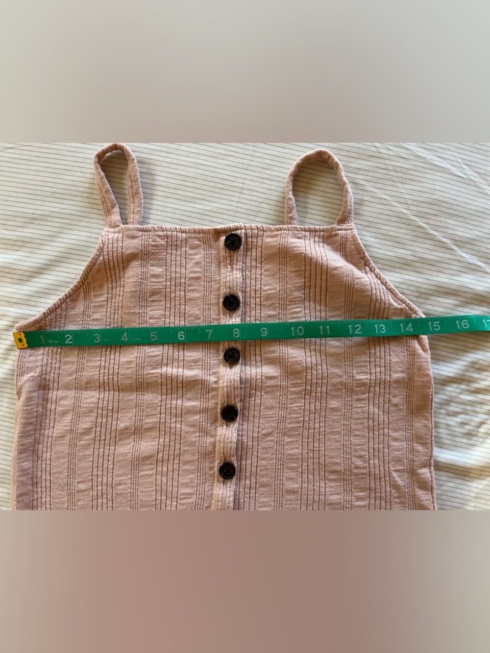Cottagecore cottonblend American Eagle crop tank, soft pink - Picture 5 of 7